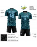 Best Pro Custom Aqua Light Blue-Black Sublimation Soccer Uniform Jersey Best Pro Custom Aqua Light Blue-Black Sublimation Soccer Uniform Jersey