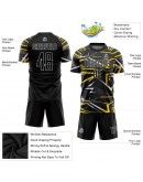 Best Pro Custom Black Black-Gold Green Sublimation Soccer Uniform Jersey Best Pro Custom Black Black-Gold Green Sublimation Soccer Uniform Jersey